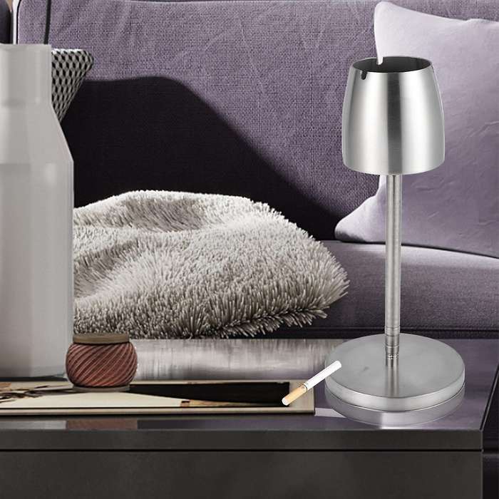Stainless Steel Telescopic Ashtray Floor Standing Windproof Ashtray
