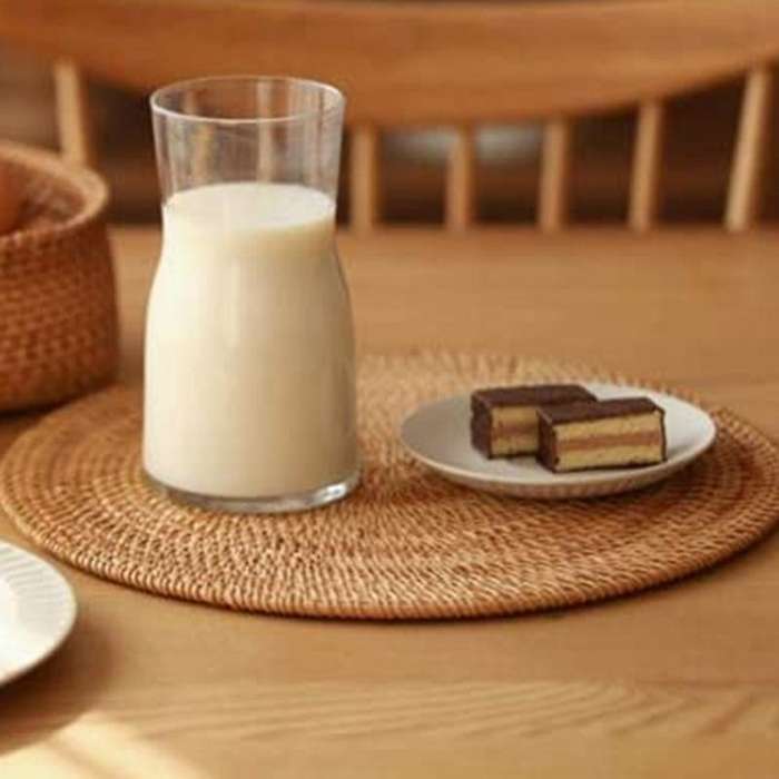 2 Pack Handwoven Rattan Placemats,wicker Table Mats, for Dinner Table
