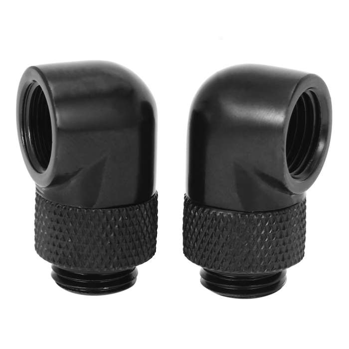 6pcs 4 Inch Compression 90 Degree Water Cooling Adaptors Connector