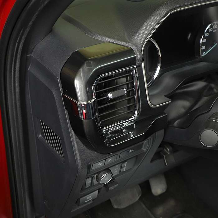 Center Air Cover Trim for Ford F150 2021 2022, Abs Silver