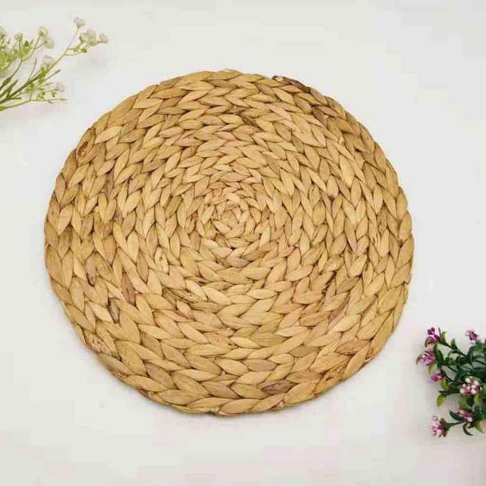 4 Pack Water Hyacinth Placemat,woven Wicker Table Place Mats,38cm