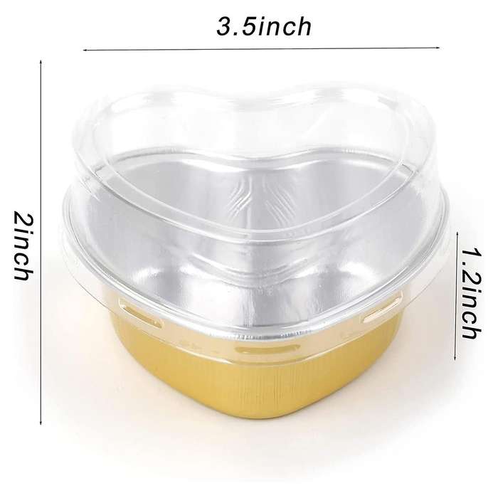 100pcs Muffin Cupcake Cups,heart-shaped Cups with Lid,for Birthday