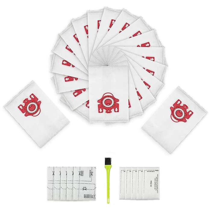 20 Pack 3d Airclean Bags Replacement for Miele Fjm Vacuum Bag