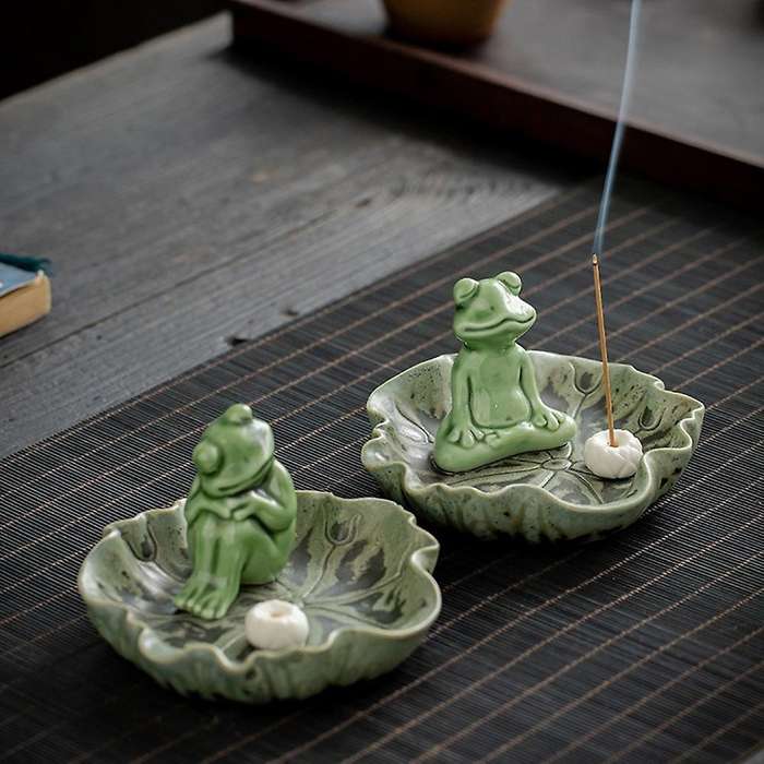 Creative Frog Insert Incense Tao Ceramic Holder Aromatherapy A