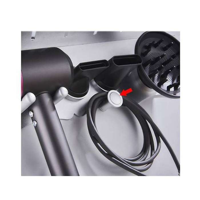 Hairdryer Shelf Silver Wall Mount Holder for Dyson Hair Dryer Drier