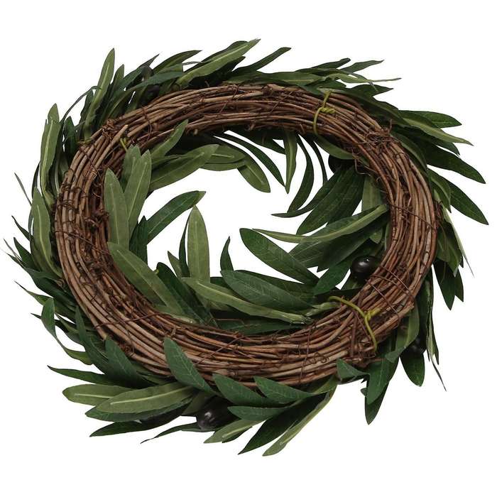 Olive Branch Wreath, 17 Inch for Front Door Or Indoor for All Seasons