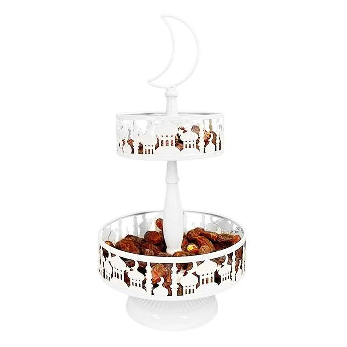 Ramadan Tray Eid Mubarak Plate Muslim Metal Tray Party C