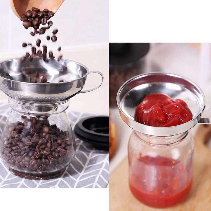 4 Pack Stainless Steel Kitchen Funnel Is for Transferring Liquid