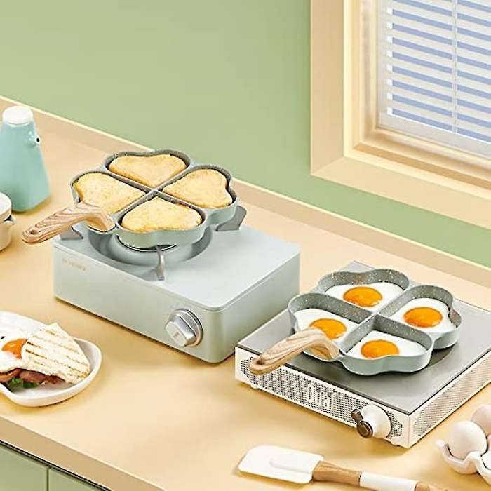 Nonstick Ceramic Egg Pan Mini Egg Poacher Aluminum Skillet Green