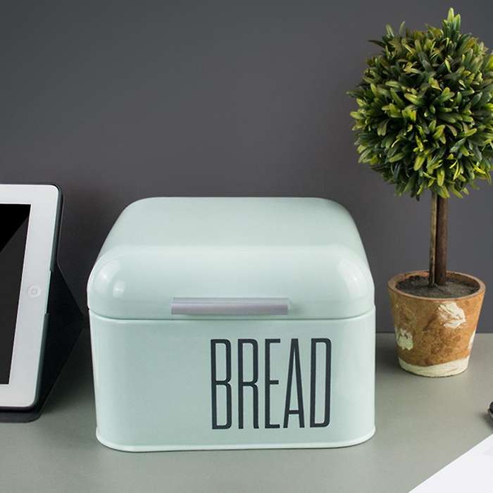 Countertop Metal Bread Box Bread Bin Storage Container(pink)