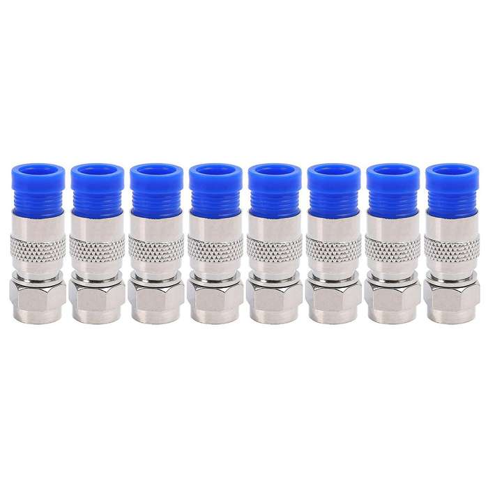 100pcs Rg6 Compression Connectors Coaxial Cable Connector Tool