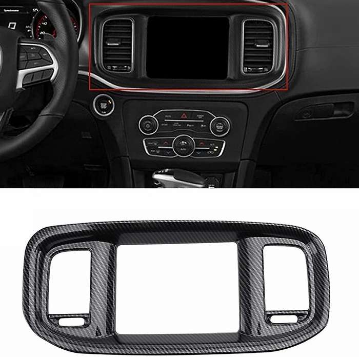 Dashboard Navigation Screen Frame Cover Trim for Dodge Charger