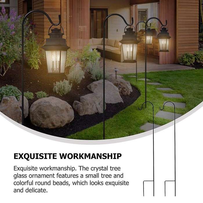 4pcs 35.37 Inch Shepherd-hooks Garden Ground Plant Stand Stake