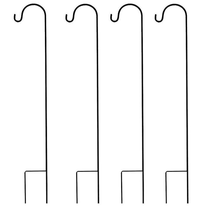 4pcs 35.37 Inch Shepherd-hooks Garden Ground Plant Stand Stake