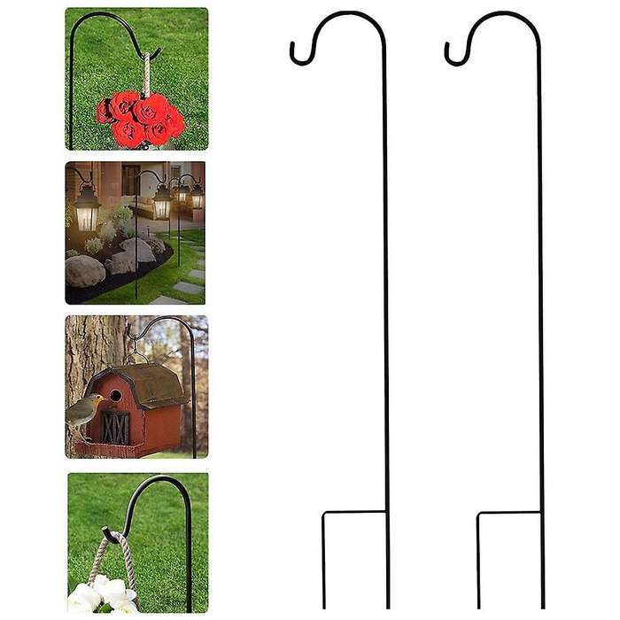 4pcs 35.37 Inch Shepherd-hooks Garden Ground Plant Stand Stake