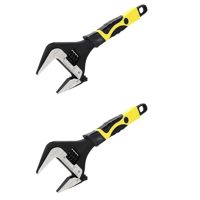 2x 8-inch Adjustable Wrench Wide Opening Ultra-thin Wrench