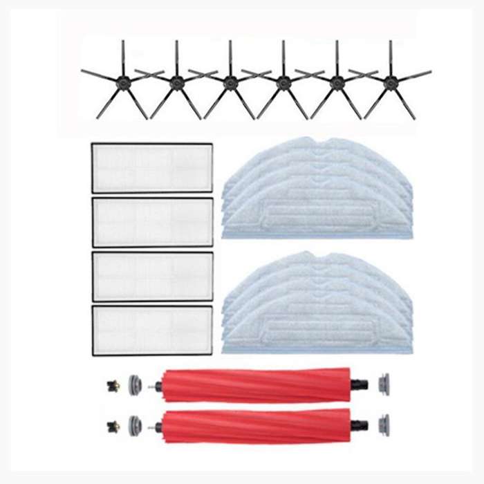 Main Side Brush Hepa Filter Mop Cloth Kit for Xiaomi Roborock S7 T7s