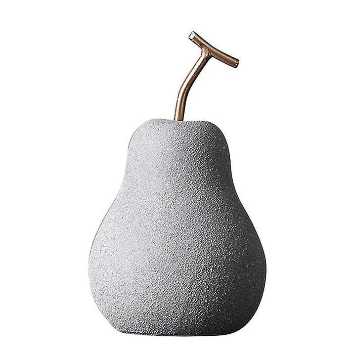 1pcs Nordic Modern Ceramic Simulation Pear Apple Decor 19.5cm