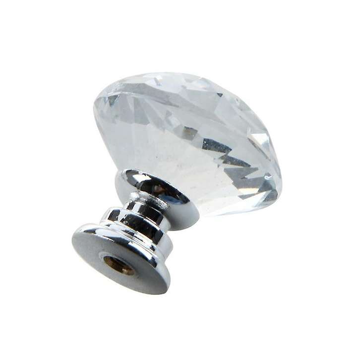 30pcs 30mm Diamond Crystal Glass Door Drawer Cabinet Furniture Handle