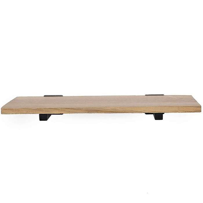 Floating Shelf Brackets-300 Mm Blind Metal Shelf(2 Pack - Black)