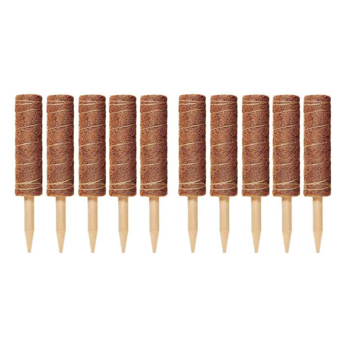 5 Packs Of Coconut Shell Totem Poles-coconut Shell Moss Sticks