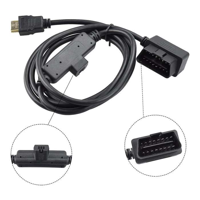 Interface Cable Obdii to Hdmi-compatible Monitor for Cs2 Cts2 Cts3