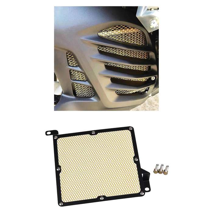 Motorcycle Radiator Guard Water Tank Cooler Guard Grille Mesh Black