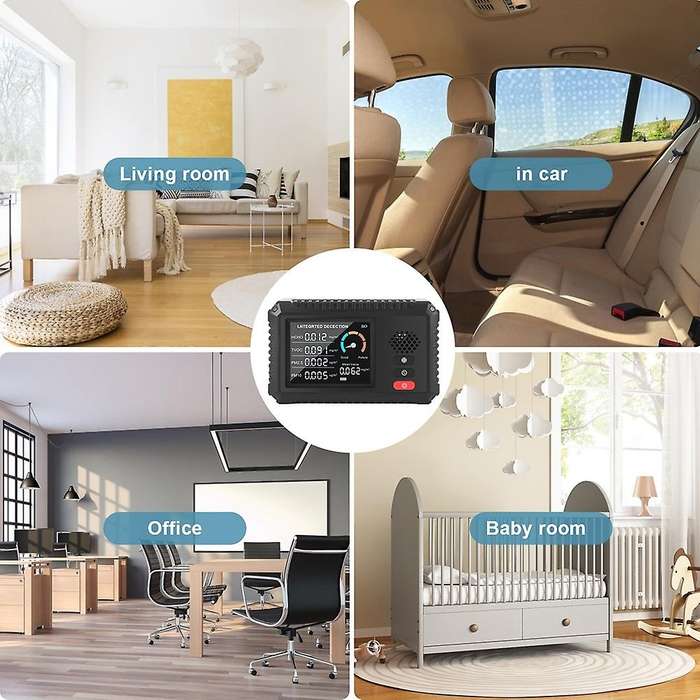 Tvoc Hcho Co2 Pm2.5 Lcd Formaldehyde Detector Home Air Quality Meter