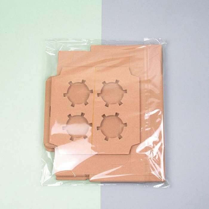 20 Pieces Open Window Cup Cake Box 6 Kraft Paper Baking Pastry Box