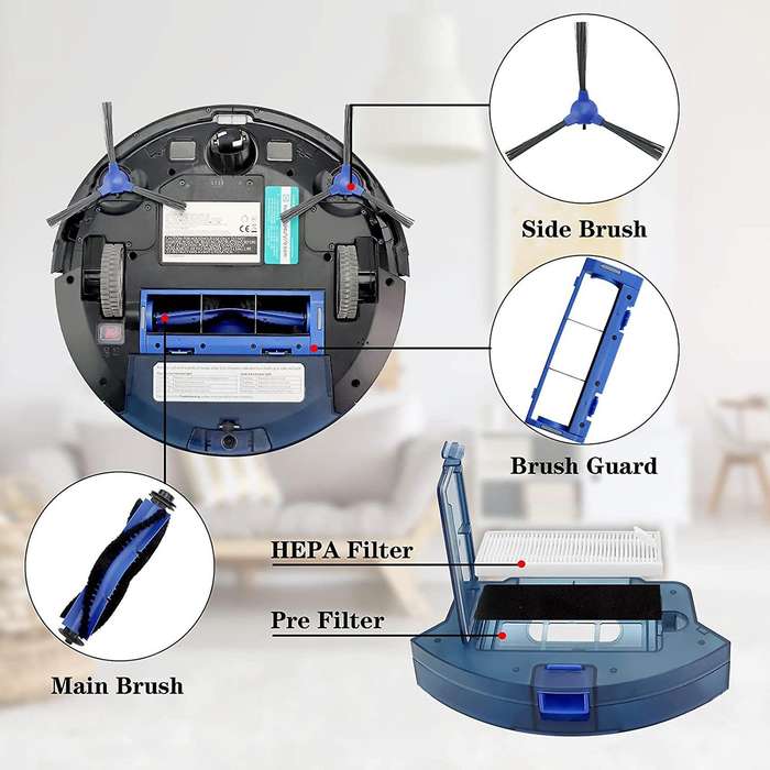 Roller Brush Side Brushes Hepa Filters for Eufy Robovac 11s 30 30c