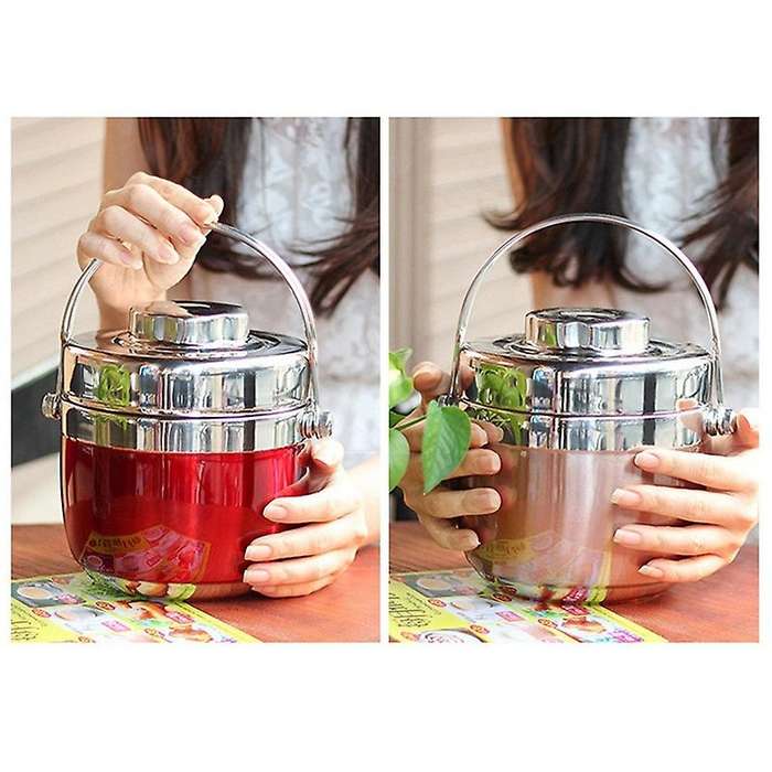 1.5lstainless Steel Food Bento Box 12 Hours Vacuum Lunch Box -pink