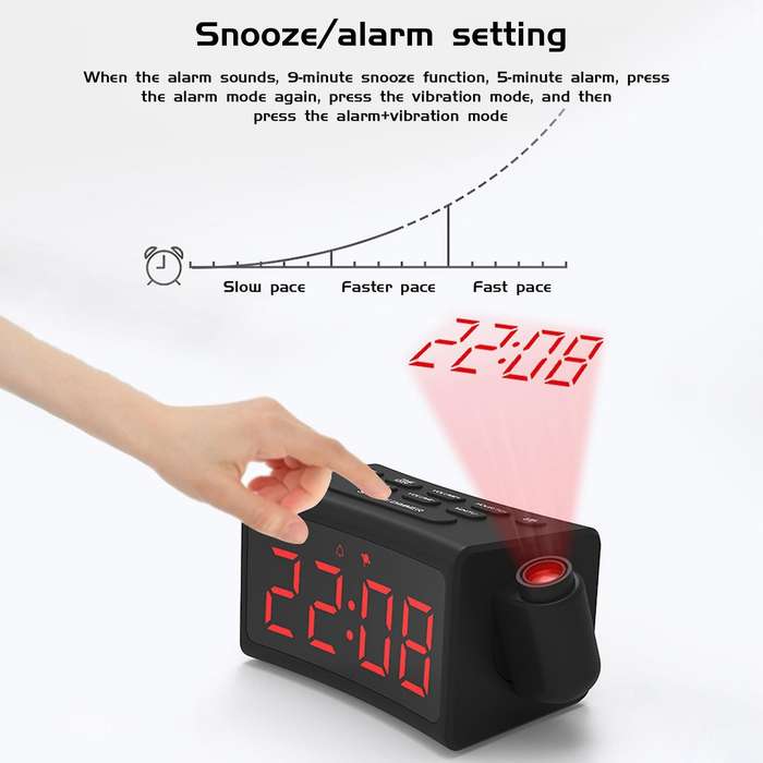 Fm Radio Led Digital Smart Alarm Clock Electronic Desktop Clocks