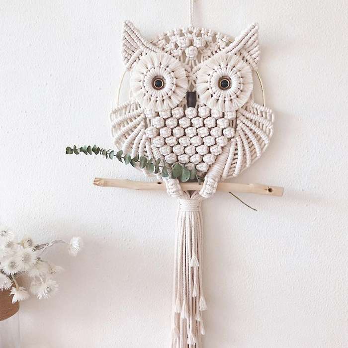 Owls Dream Catchers Cotton Wall Macrame Tassels Tapestry Dreamcatcher