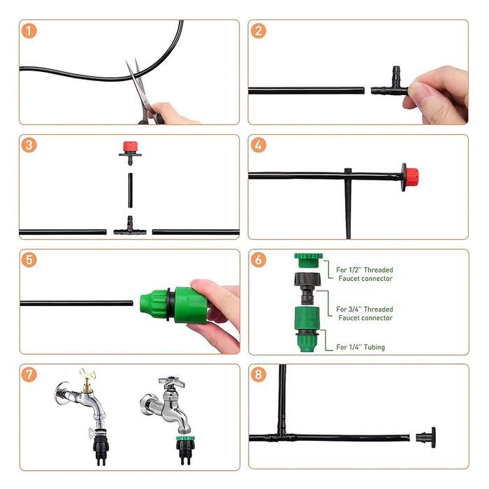 Mini Drip Irrigation Kit, 30 M Garden Drip Irrigation Watering System