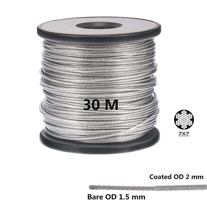 Garden Wire/picture Wire/wire Trellis Kit,30m Heavy Duty