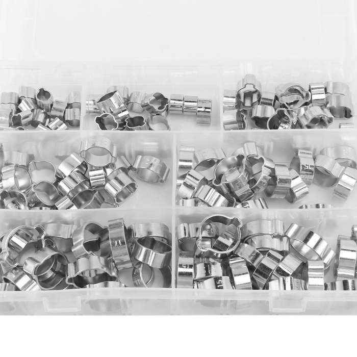 140pcs Double Ear O Clips Steel Zinc Plated for Hydraulic Hose Fuel