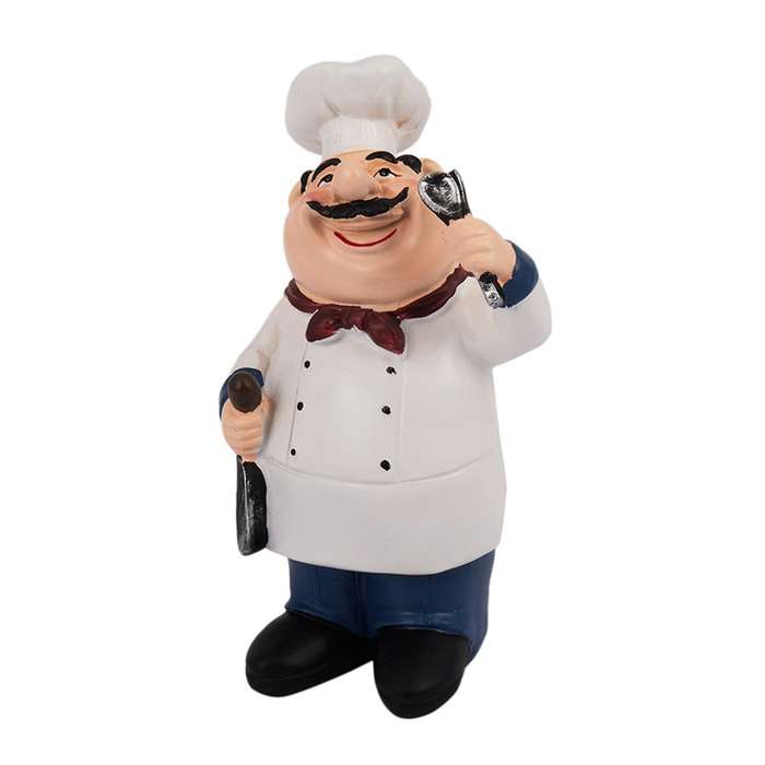 2x Retro Chef Model Ornaments Resin Crafts Mini Chef Figurines -a