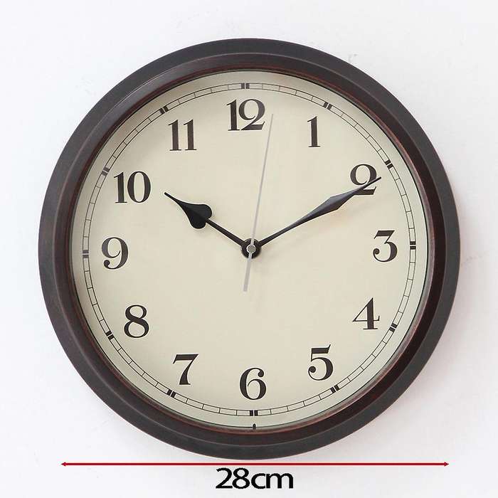 11 Inch Retro Wall Clock Round Easy to Read Home Office School Clock