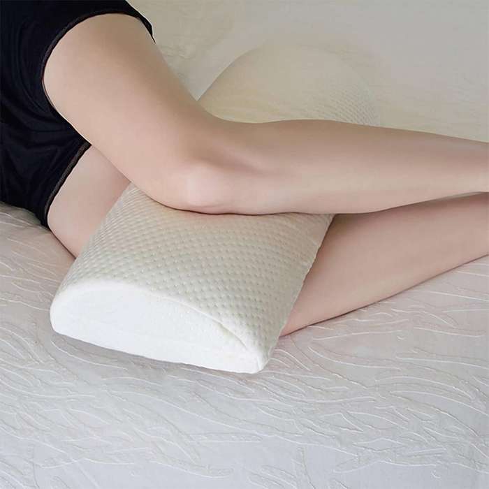 2x Half-moon Pillows Memory Foam Pillows Gel Leg Pillows Leg Cushions