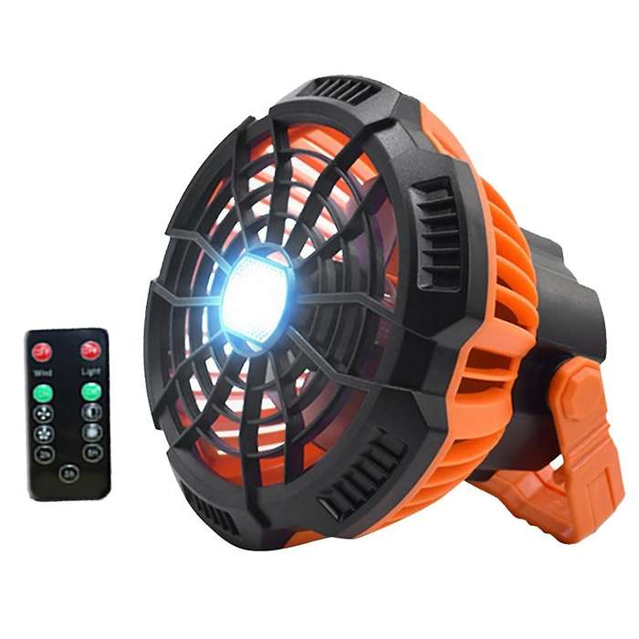 Usb Fan 3-speed Led Light Fan with Remote Control for Home/outdoor
