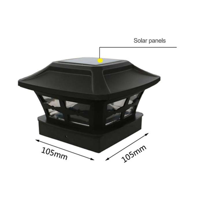 Solar Outdoor Post Cap Lights - One-size-fits-all Base White