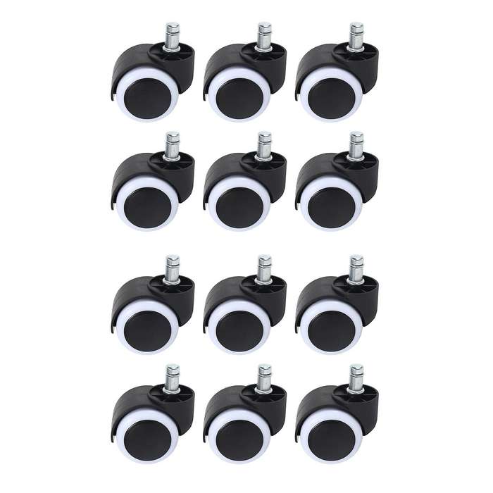 6 Pcs X Chair Replacement Wheels Swivel Casters Set for Office/school
