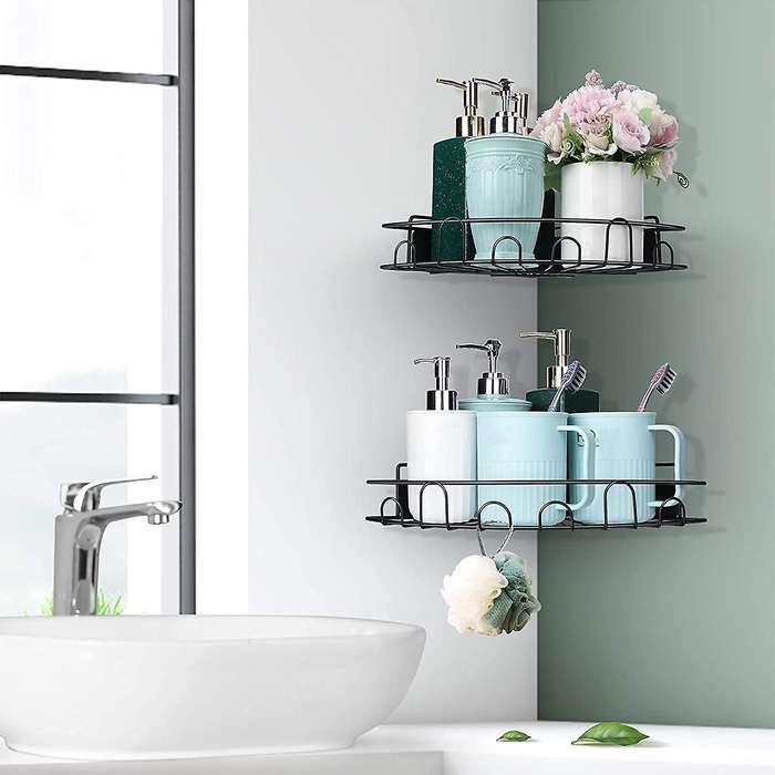 Caddy Corner Shelf Bathroom Shower Rack for Toilet Dorm and Kitchen