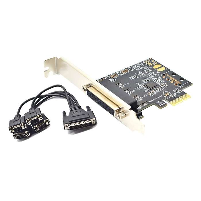 Pcie to 4 Serial Port Rs232 9-pin Expansion Card Ax99100 with Cable