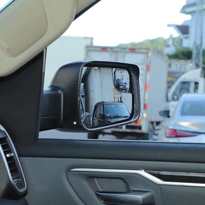 Car Rearview Mirror Rain Eyebrow for Dodge Ram 2018-2022,carbon Fiber