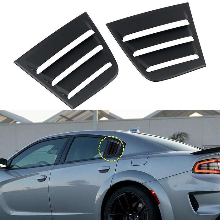 For Dodge Car Rear Side Window Shutters Blinds Quarter Louver