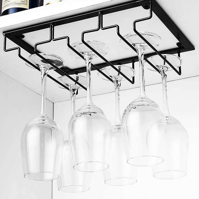 2 Pcs Wine Goblet Holder Wine Glass Holder 3 Rows Of Wine Glass Hooks