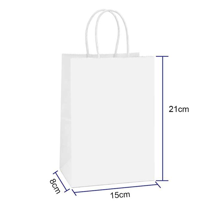 Kraft Paper Bags 50pcs 5.9x3.14x8.2 Inches Small Paper Gift Bags