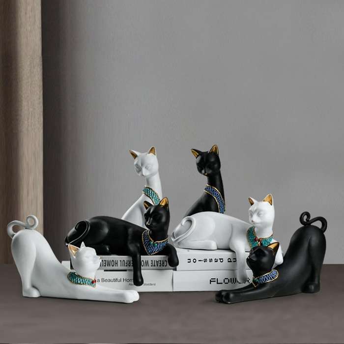 Creative European-style Cute Pharaoh Lucky Cat Ornaments Home C