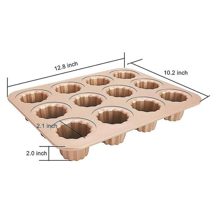 Nonstick Canele Molds for Oven Baking Mini Bordelais Fluted Cake